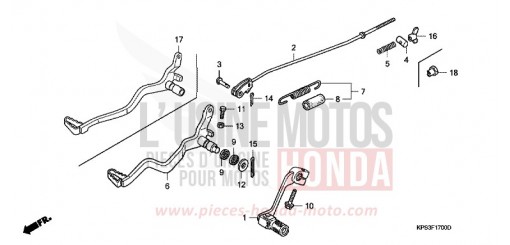 PEDAL CRF230F8 de 2008