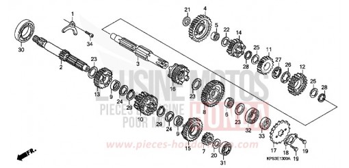 TRANSMISSION CRF230F9 de 2009