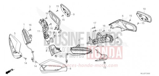 FRECCIA/RETROVISORE GL1800BDR di 2024