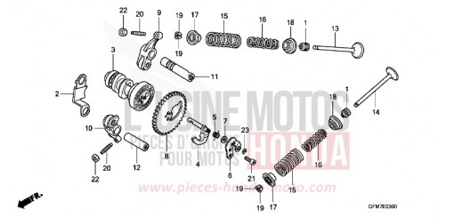 CAMSHAFT/VALVE NHX110WH8 de 2008