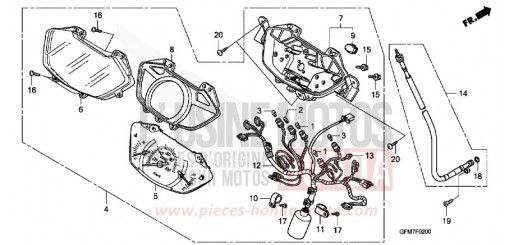 SPEEDOMETER NHX110WH8 de 2008