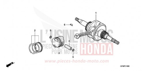 CRANKSHAFT/PISTON NHX110WHA de 2010