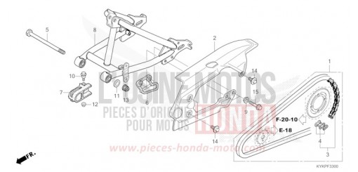 SWINGARM CRF110FS de 2025
