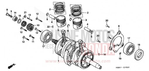 PISTON/CRANKSHAFT CA125V de 1997