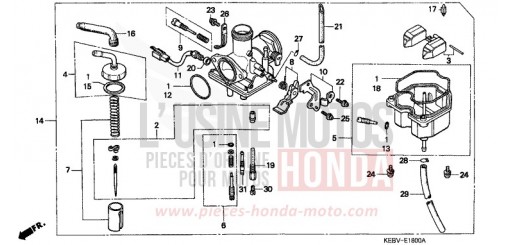 CARBURETOR CA125V de 1997