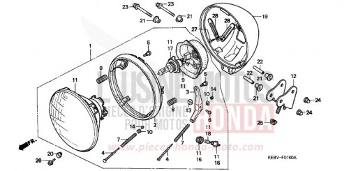 HEADLIGHT CA125X de 1999