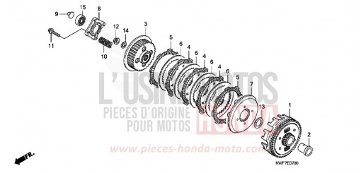 CLUTCH CBF125MA de 2010
