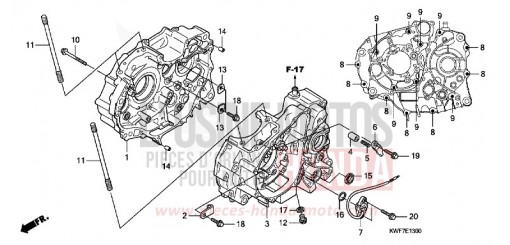 CRANKCASE CBF125MA de 2010