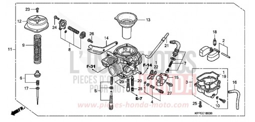 CARBURETOR CBR125RW5 de 2005
