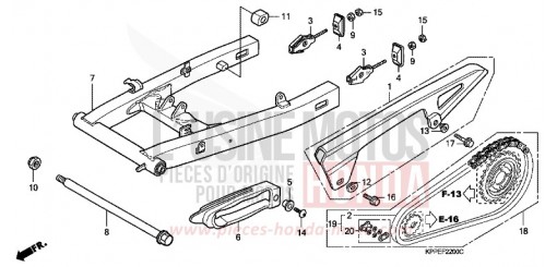 SWINGARM CBR125RW6 de 2006