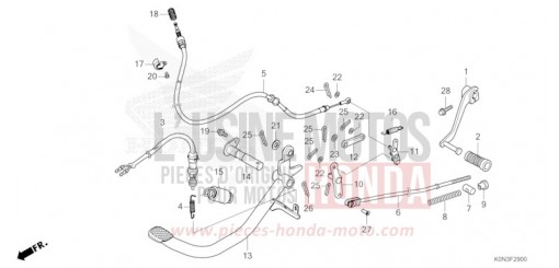 PEDAL CBF125MER de 2024