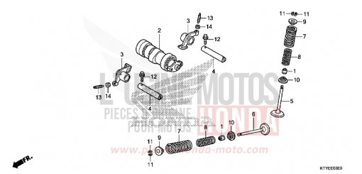 CAMSHAFT/VALVE CBR125RSF de 2015