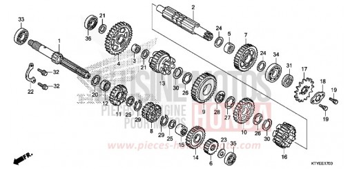 TRANSMISSION CBR125RSF de 2015