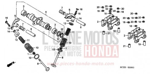 CAMSHAFT/VALVE CM125CX de 1999