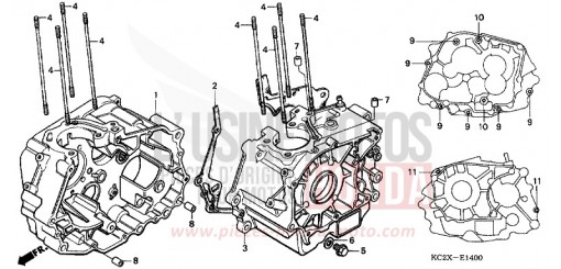 CRANKCASE CM125CX de 1999