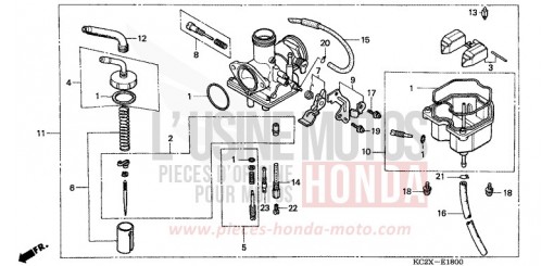 CARBURETOR CM125CX de 1999