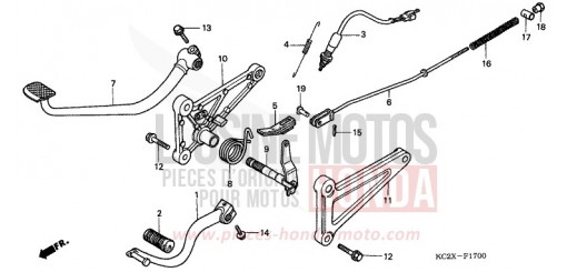PEDAL CM125CX de 1999