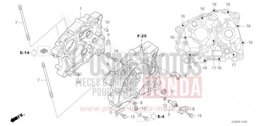 CRANKCASE CRF125FS de 2025