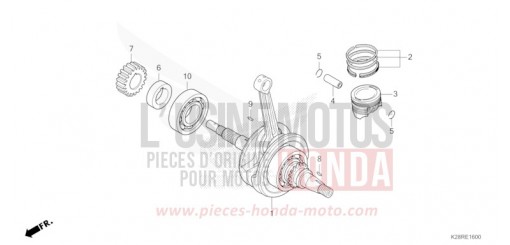 CRANKSHAFT/PISTON CRF125FS de 2025