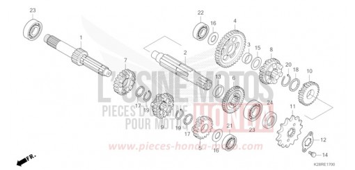 TRANSMISSION CRF125FBS de 2025