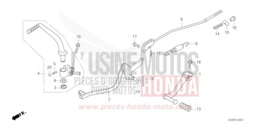 PEDAL CRF125FBS de 2025