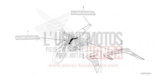 MARK/STRIPE CRF125FBS de 2025