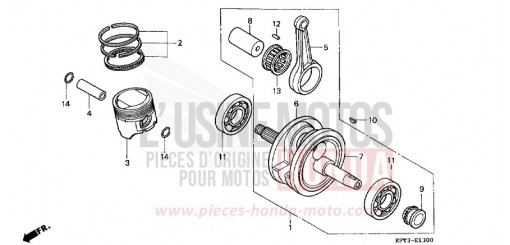 CRANKSHAFT/PISTON CLR125W de 1998