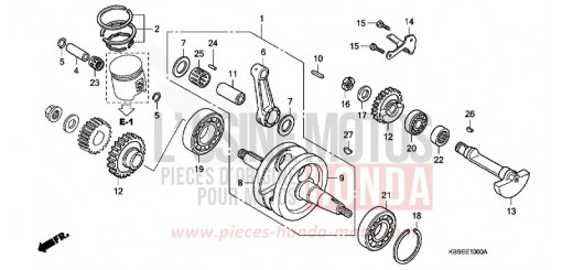 CRANKSHAFT/PISTON NSR125R1 de 2001