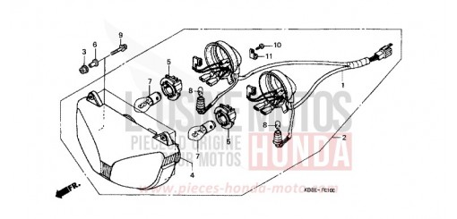 HEADLIGHT NSR125R1 de 2001