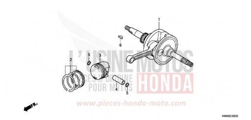 CRANKSHAFT/PISTON WW125EX2C de 2012