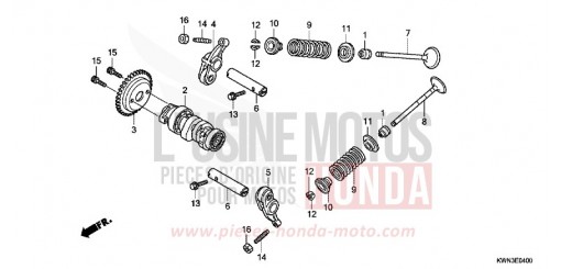 CAMSHAFT/VALVE WW125EX2C de 2012