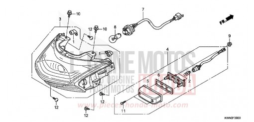 TAILLIGHT WW125EX2C de 2012
