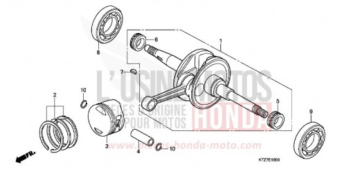 CRANKSHAFT/PISTON PES1257 de 2007