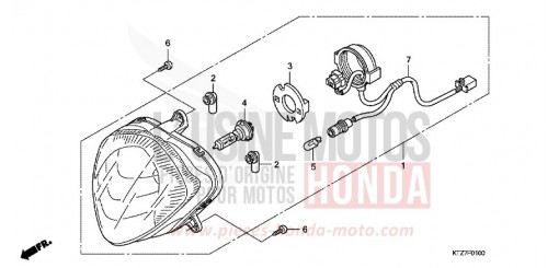 HEADLIGHT PES1257 de 2007