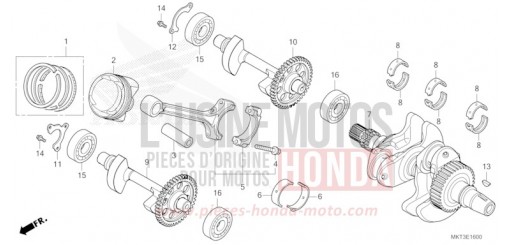 CRANKSHAFT/PISTON ADV750N de 2022