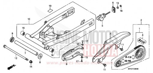 SWINGARM XL125V2 de 2002