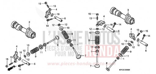 CAMSHAFT/VALVE XL125V3 de 2003