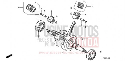 CRANKSHAFT/PISTON XL125V4 de 2004