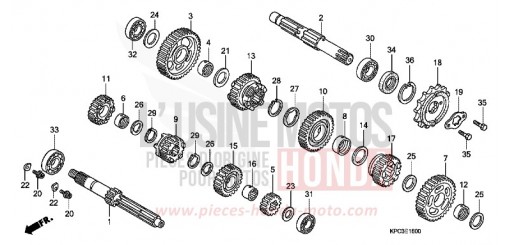 TRANSMISSION XL125V4 de 2004