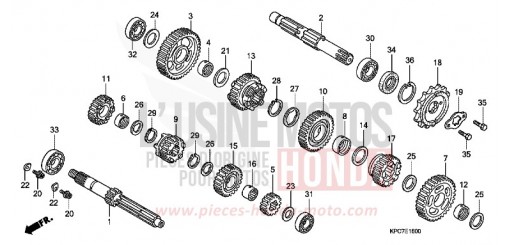TRANSMISSION XL125VB de 2011