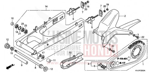 SWINGARM CBR250RD de 2013