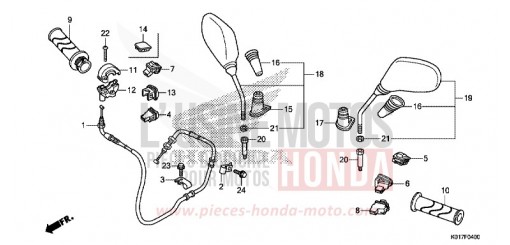INTERRUTTORE/CAVO/RETROVISORE SH150D di 2013
