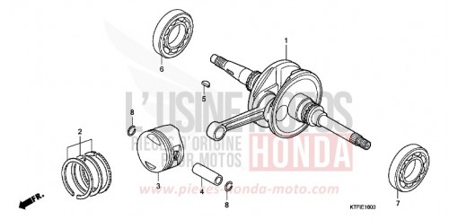 CRANKSHAFT/PISTON SH150RA de 2010