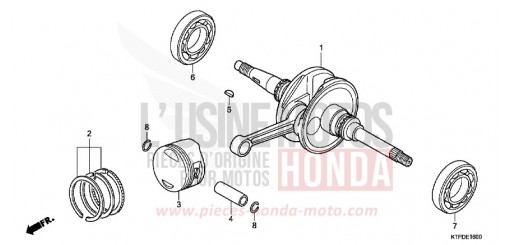 CRANKSHAFT/PISTON SH150RB de 2011