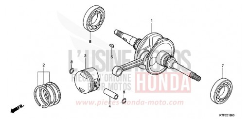 CRANKSHAFT/PISTON SH150RC de 2012