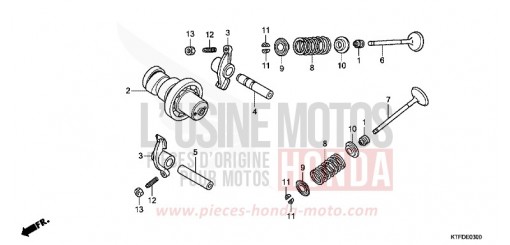 CAMSHAFT/VALVE SH150SB de 2011