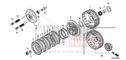 CLUTCH CBR250RG de 2016