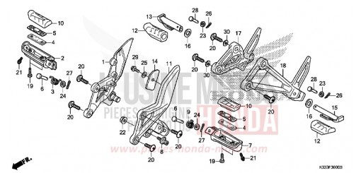 PEDANA CBR250RG di 2016