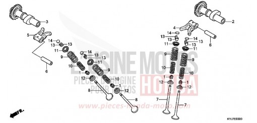CAMSHAFT/VALVE CBR250RAB de 2011