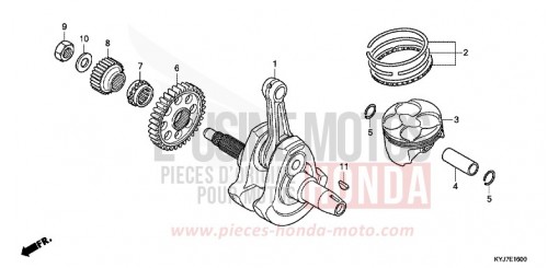 CRANKSHAFT/PISTON CBR250RAD de 2013